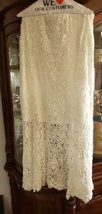 Lane Bryant White Lace skirt